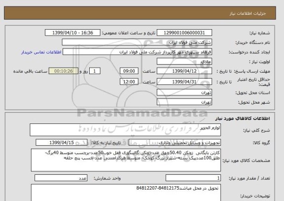 استعلام لوازم الحریر