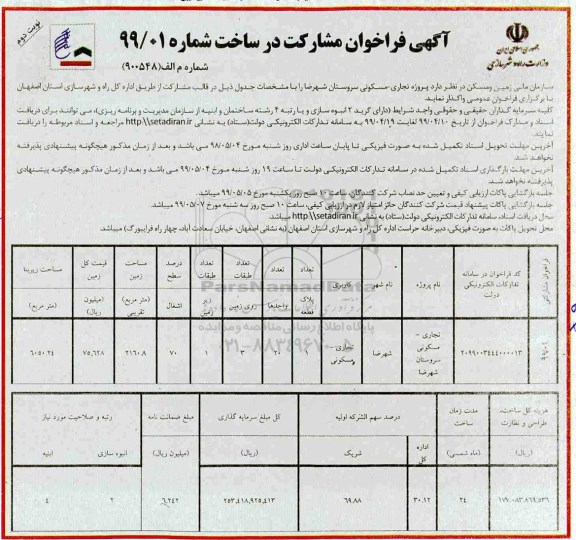 ارزیابی کیفی مناقصه، ارزیابی کیفی عملیات نگهداری و تعمیر خطوط و ابنیه فنی راه آهن کرمان با 1056 کیلومتر خط 