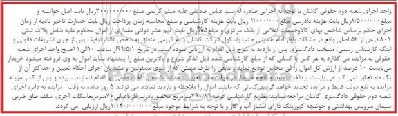 آگهی مزایده، مزایده پلاک ثبتی 801 فرعی از 56 اصلی 