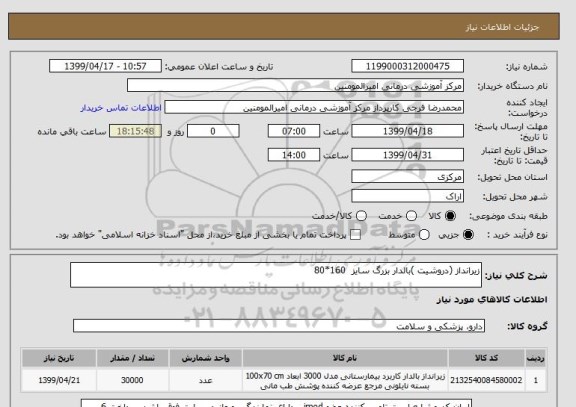 استعلام زیرانداز (دروشیت )بالدار بزرگ سایز  160*80
