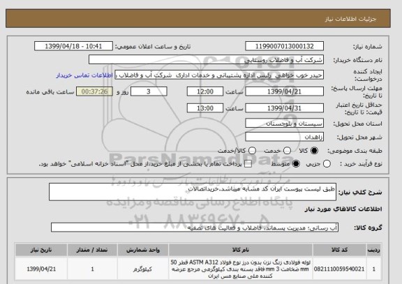 استعلام طبق لیست پیوست ایران کد مشابه میباشد.خریداتصالات