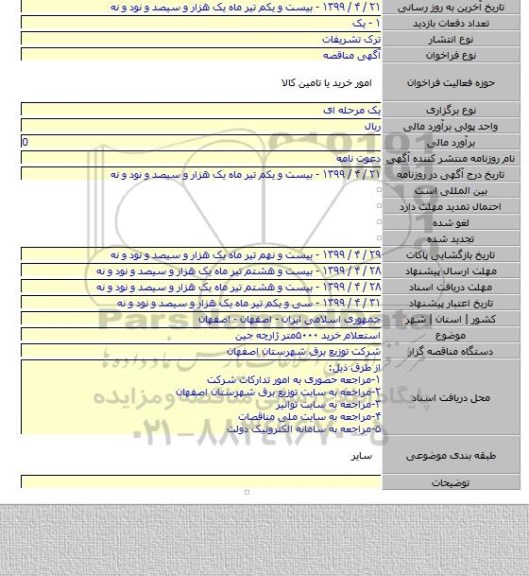 استعلام خرید ۵۰۰۰متر ژارچه جین