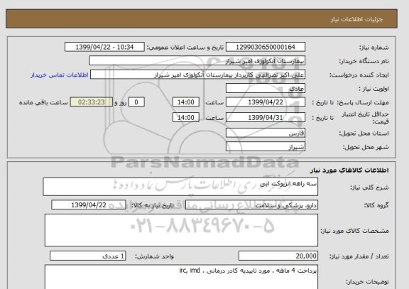 استعلام سه راهه انزیوکت ابی 