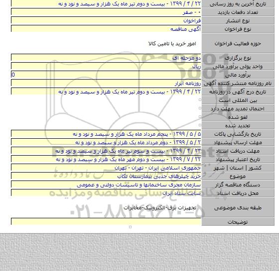 خرید چیلرهای جذبی بیمارستان تکاب