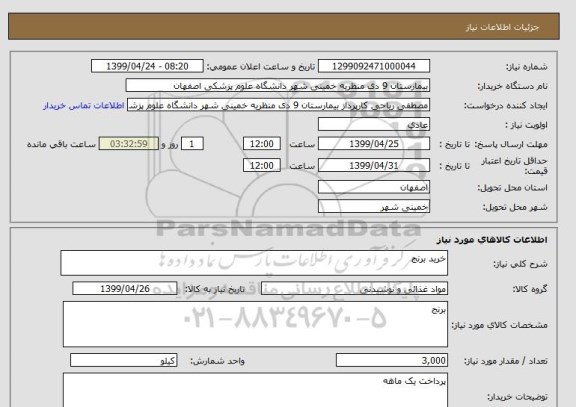 استعلام خرید برنج