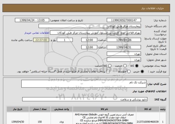 استعلام شرکت تک تام