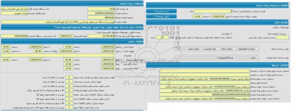 مزایده فروش دو دستگاه مستعمل پژو پارس و 405 اداره کل امور اقتصادی و دارایی