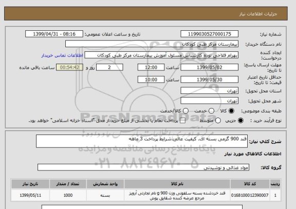 استعلام قند 900 گرمی بسته ای. کیفیت عالی.شرایط پرداخت 3 ماهه