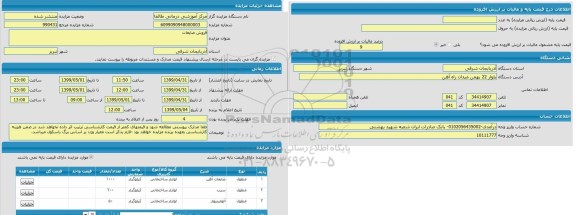 مزایده فروش ضایعات