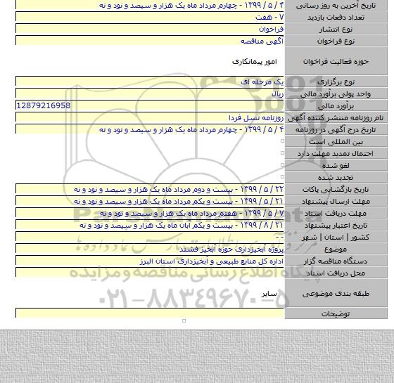 پروژه آبخیزداری حوزه آبخیز فشند