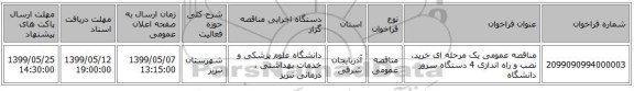 مناقصه عمومی یک مرحله ای خرید، نصب و راه اندازی 4 دستگاه سرور دانشگاه