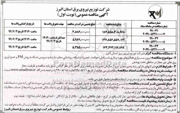 مناقصه عمومی , برون سپاری فعالیتهای بهره برداری 