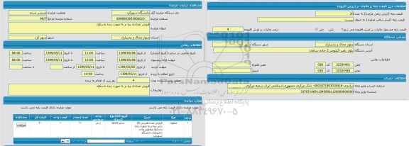 آگهی مزایده ,مزایده فروش تعدادی بره نر به صورت زنده باسکول