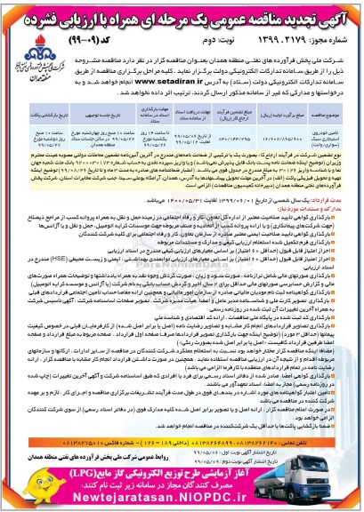 تجدید مناقصه عمومی, تجدید مناقصه تامین خودروی استیجاری سبک