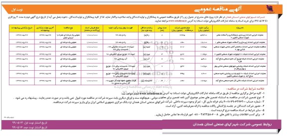 مناقصه ، مناقصه عملیات اجرایی احداث زیرسازی ، جدولگذاری و آسفالت معابر