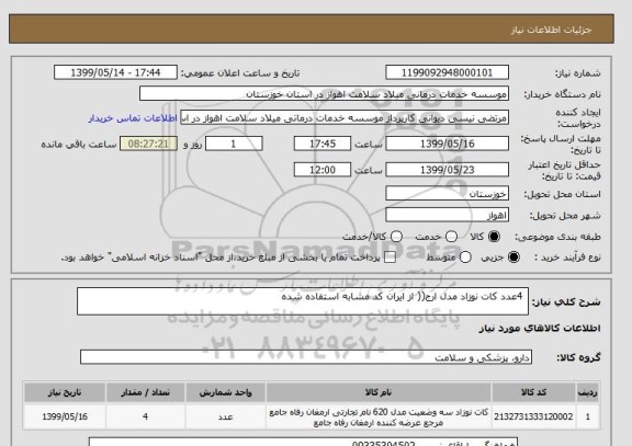 استعلام  4عدد کات نوزاد مدل ارج(( از ایران کد مشابه استفاده شده