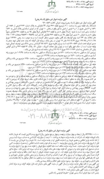 مزایده مزایده ششدانگ یک قطعه زمین 200 مترمربع
