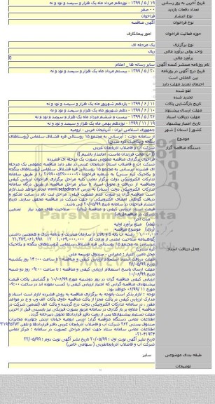 از سامانه دولت : آبرسانی به مجتمع ۱۵ روستائی قره قشلاق سلماس (روستاهای ینگجه و پکاجیک کره سنی)