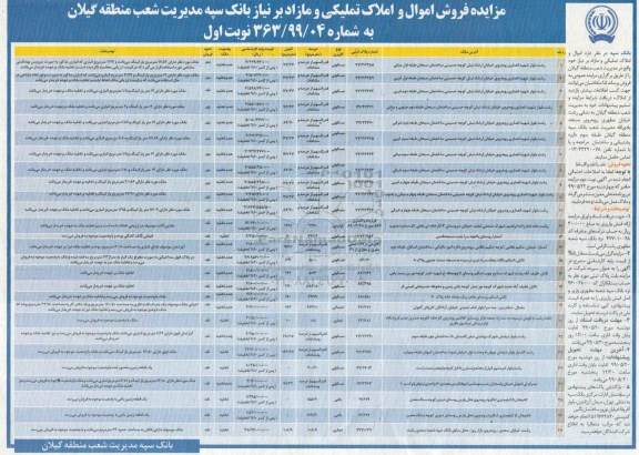 مزایده مزایده فروش اموال و املاک تملیکی و مازاد