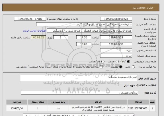 استعلام نورپردازی مجموعه سعدآباد