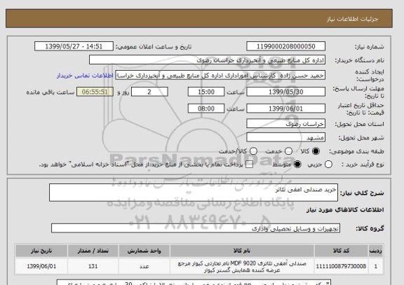 استعلام خرید صندلی امفی تئاتر