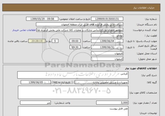 استعلام کرباس