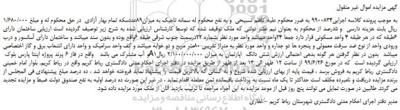 مزایده، مزایده فروش ملک 