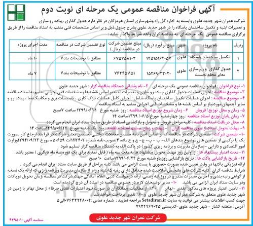 فراخوان مناقصه، فراخوان مناقصه تکمیل ساختمان پاسگاه  ... - نوبت دوم 
