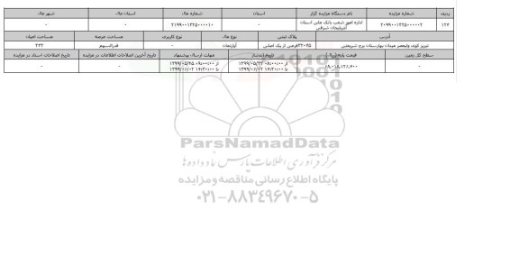 آگهی مزایده، مزایده آپارتمان عرصه 343 متر