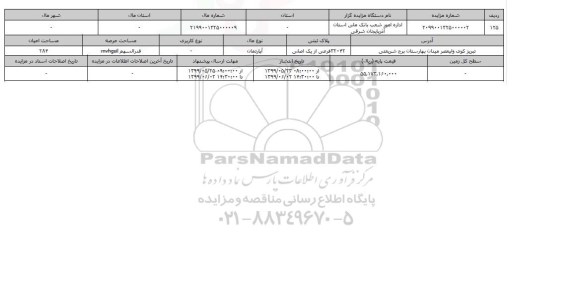 آگهی مزایده، مزایده آپارتمان عرصه 284 متر