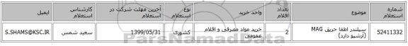 سیلندر اطفا حریق MAG (آرشیو دارد)