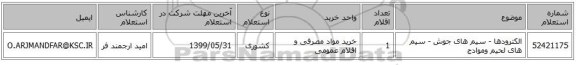 الکترودها - سیم های جوش - سیم های لحیم وموادج