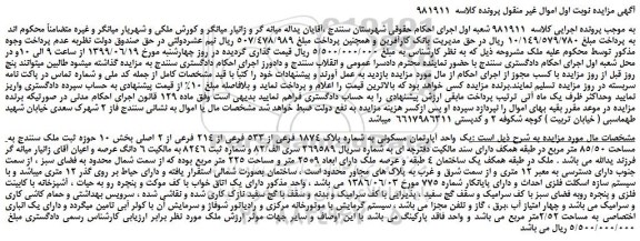 مزایده، مزایده فروش یک واحد آپارتمان مسکونی به شماره پلاک 1874 فرعی از 533 فرعی از 214 فرعی از 2 اصلی 