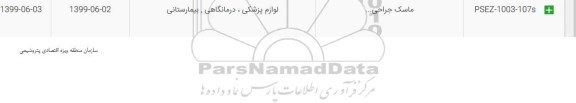 استعلام ، استعلام ماسک جراحی دو لایه اسپان باند