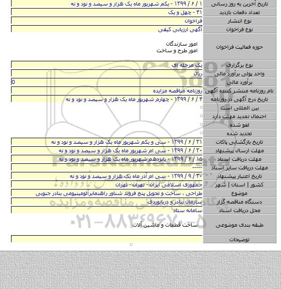 طراحی ، ساخت و تحویل پنج فروند شناور راهنمابرآلومینیومی بنادر جنوبی