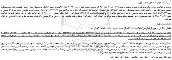 مزایده،مزایده فروش 1- مقدار 350 تن پر مرغ  و... 