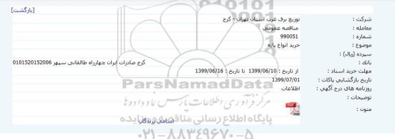 مناقصه,مناقصه  خرید انواع پایه 