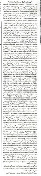 مزایده مزایده 20 سهم مشاع از 60 سهم ششدانگ عرصه و اعیان زمین