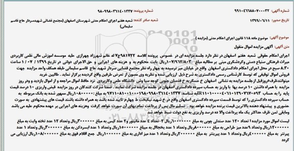 مزایده فروش صندلی چوبی ، مانیتور و کیس...