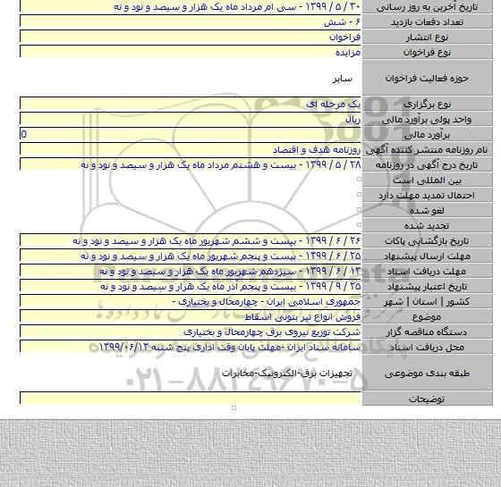 فروش انواع تیر بتونی اسقاط