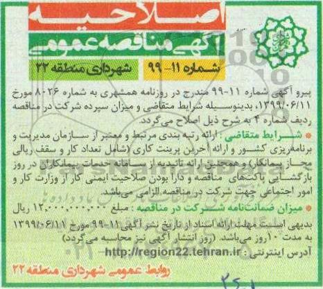 اصلاحیه آگهی مناقصه , مناقصه خرید پرچم های اهتزاری ایران، رنگی و مناسبی... اصلاحیه 