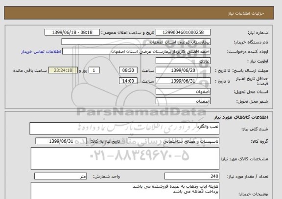 استعلام نصب والگارد 