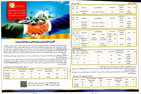 مناقصه , فراخوان عمومی برای شناسایی سرمایه گذار شریک 