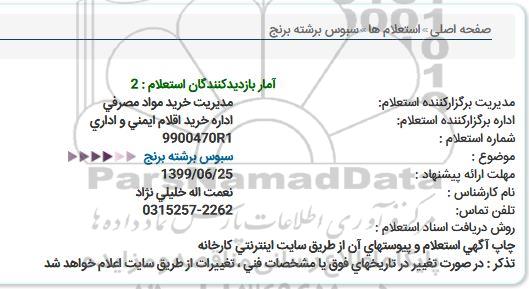 استعلام سبوس برشته برنج 