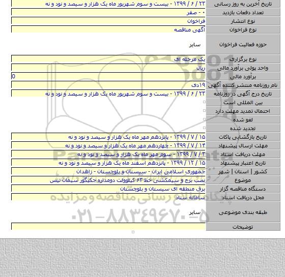 نصب برج و سیمکشی خط ۶۳ کیلوولت دومداره جکیگور سیمان تیس