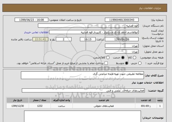 استعلام مطالعه تطبیقی جهت تهیه لایحه میانجی گری