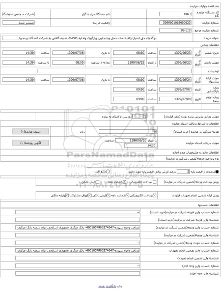 واگذاری حق امتیاز ارائه خدمات حمل وجابجایی وبارگیری وتخلیه کالاهای نمایشگاهی به شرکت کنندگان و مجریا