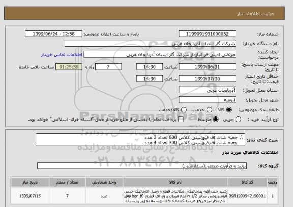 استعلام جعبه شات آف فیورنتینی کلاس 600 تعداد 3 عدد
جعبه شات آف فیورنتینی کلاس 300 تعداد 4 عدد
IGS-IN-301(1)