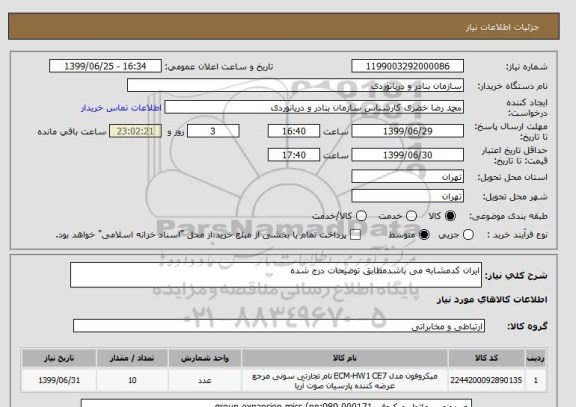 استعلام ایران کدمشابه می باشدمطابق توضیحات درج شده