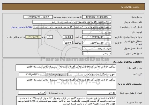 استعلام تیرآهن 14-5شاخه/تیر آهن16-3شاخه/تیر آهن18-1شاخه**نبشی4--60متر/نبشی6--60متر